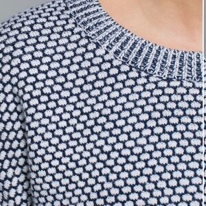 Lululemon Yogi Crew Sweater Size S Inkwell/ White Merino Wool Coastal